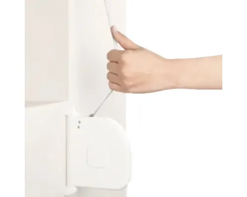 Kit alb cu accesorii rulou aluminiu: tabacheră pentru șnur, rolă ghidaj șnur și șnur pac