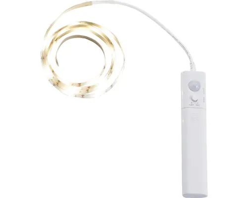 Bandă LED 100 cm 2,8W, lumină neutră, senzor mișcare, alimentare cu baterii buc