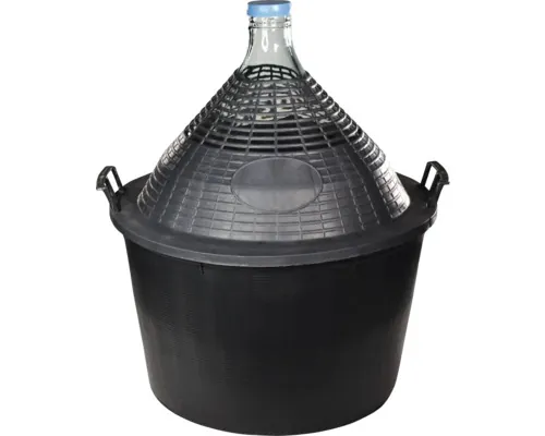 Damigeană cu dop și coș plastic 34 l buc