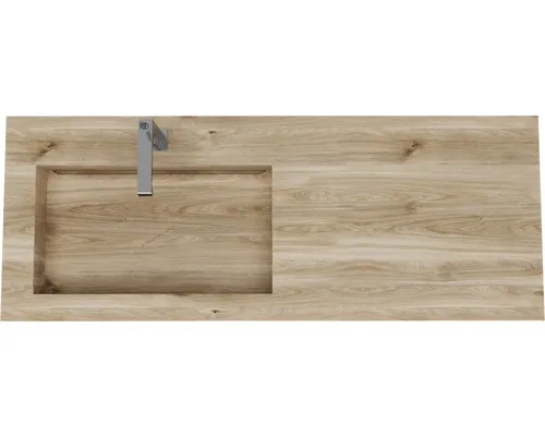Lavoar pe blat din HPL Savini Idea 120x46 cm finisaj Miele buc