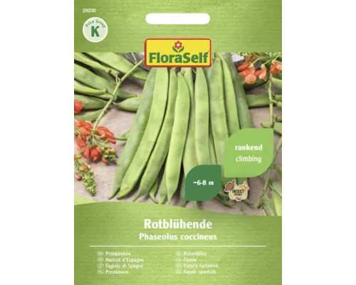 Semințe legume FloraSelf fasole Rotbluhende buc