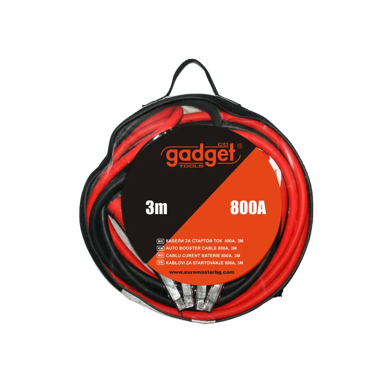 Set cabluri pornire auto Gadget Tools, 800 A, 3 m
