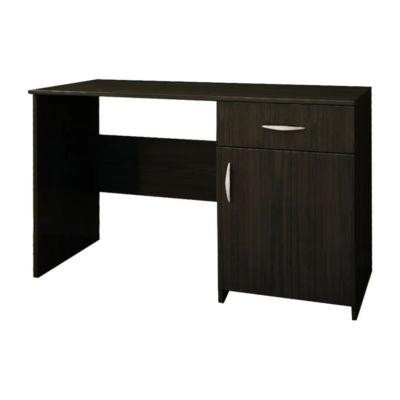 Birou Theo, 110x50x71 cm, 1 usa + 1 sertar, culoare wenge, pal