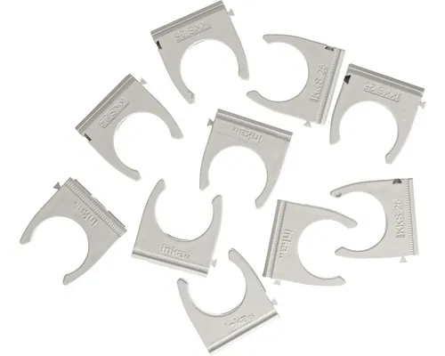 Bride plastic pentru tub rigid eBULL Ø25 mm, pachet 10 bucăți
