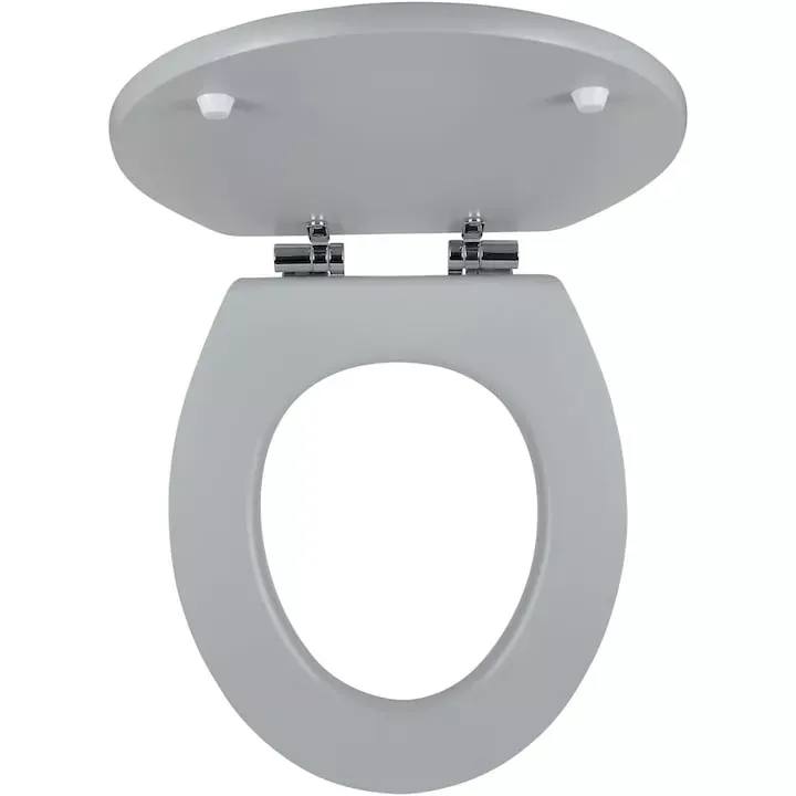 Capac WC Ferro, inchidere lenta, MDF, 43.5x37.2cm, decor piatra