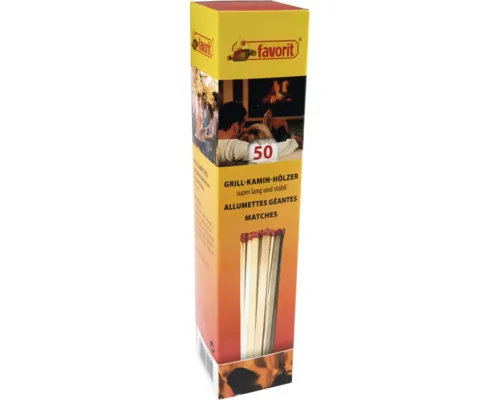 Chibrituri Favorit pentru șemineu/grătar, L 20 cm, pachet 50 buc. pac
