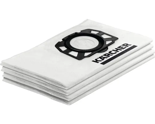 Saci filtru Kärcher 230x200x12 mm, material fleece, pachet 4 bucăți, pentru aspiratoare umed-uscate pac
