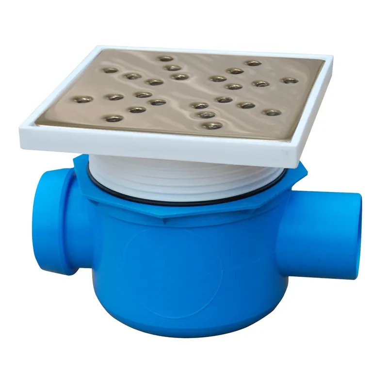 Sifon pardoseala complet, polipropilena + inox, 1 iesire - 1 intrare, D 50 mm, 180 grade buc