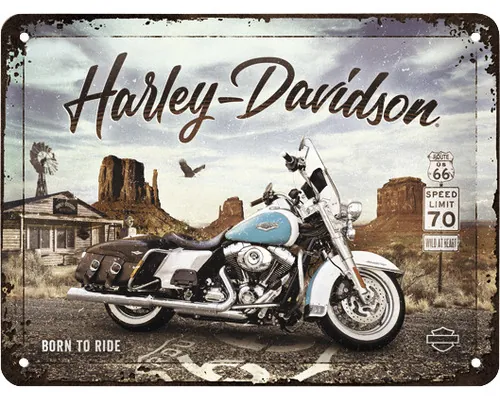 Tablou metalic decorativ Nostalgic-Art Harley-Davidson R 66 15x20 cm buc