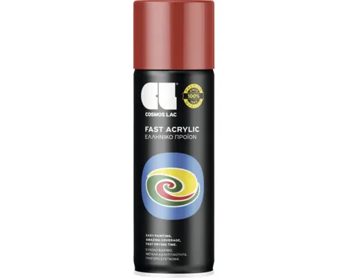 Vopsea spray Cosmos Lac Fast Acrylic RAL 3000 roșu foc 400 ml buc