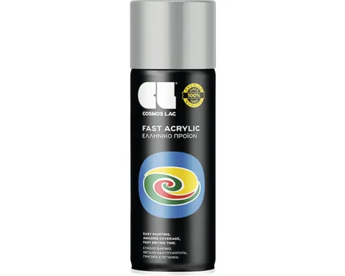 Vopsea spray Cosmos Lac Fast Acrylic RAL 7042 gri trafic 400 ml buc