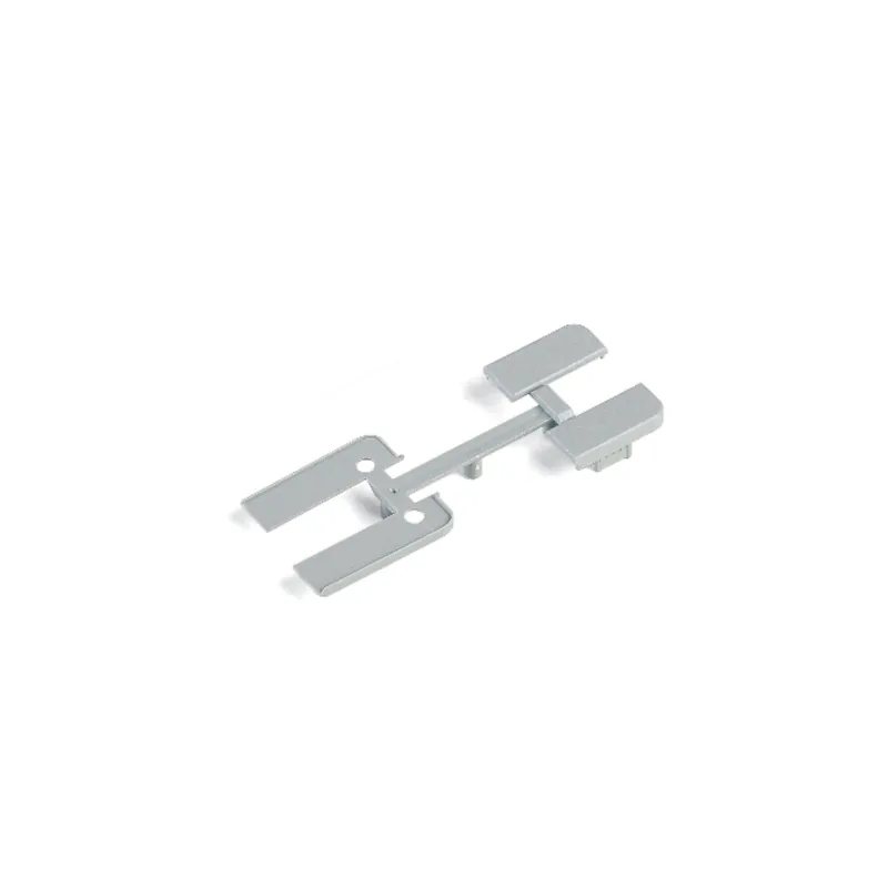 Accesoriu pentru montaj profil inaltator plat, aluminiu, lucios, 4 bucati 4buc