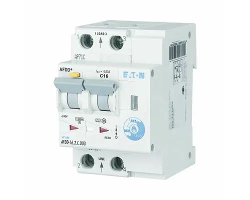 Întreruptor automat cu protecție diferențială & arc electric Eaton xPole AFDD 2P 16A 10kA/30mA, curbă C, tip AC buc