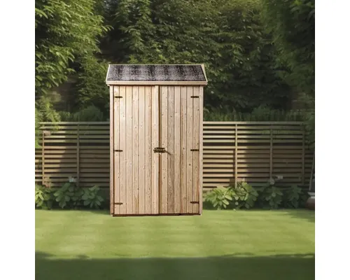 Magazie grădină HABRITA cu rafturi lemn masiv 120x60 cm buc