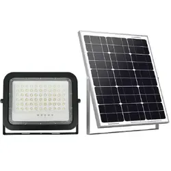 Proiector led cu panou solar 300w 6400k telecomanda EL0075757