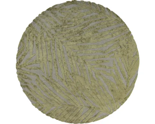 Covor rotund Solevito Miami Leaf salvie Ø 100 cm buc