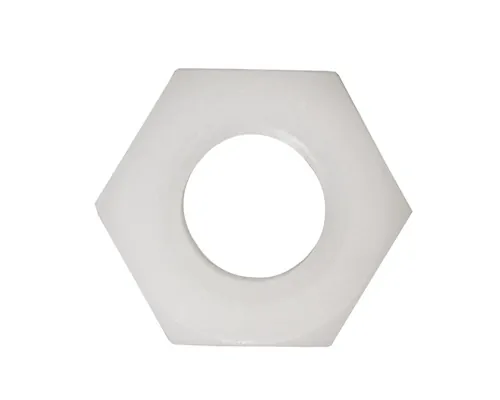 Piulițe hexagonale simple Dresselhaus M6 DIN934 plastic alb, 50 bucăți pac