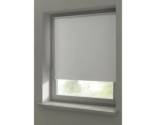 Rulou termo semi-opac cu cleme de prindere, fără găurire, uni alb 100x150 cm, incl. suport cu cleme buc