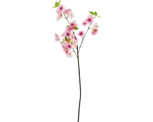 Plantă artificială ramură flori de cireș H 88 cm roz buc