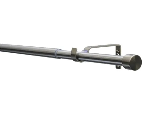 Set galerie extensibilă 120-210 cm aspect inox Ø 16/19 mm buc