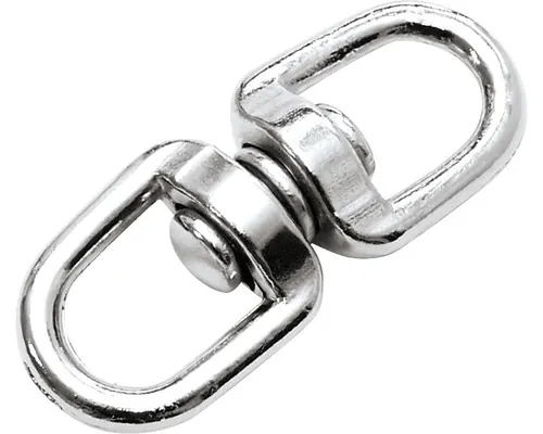 Vârtejuri pentru frânghii Pösamo 6mm, oțel nichelat, 2 bucăți pac