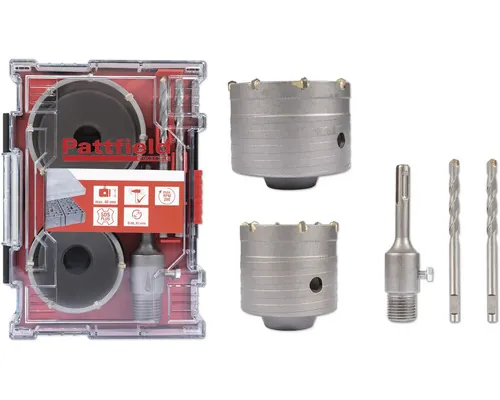 Set carote pentru zidărie Pattfield 68-83mm, 6 piese buc