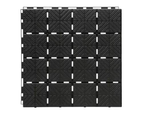 Dală sistem click Prosperplast Easy Square plastic 40x40 cm negru 9 buc. pac