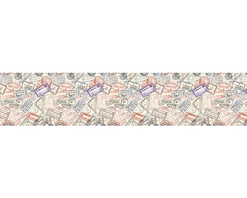 Panou bucătărie mySpotti Splash Stamps folie PVC rigidă 280x60 cm buc