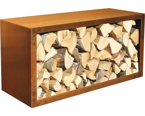 Suport pentru lemne de foc Palatino Woodpecker PRO oțel corten 100x40x50 cm buc