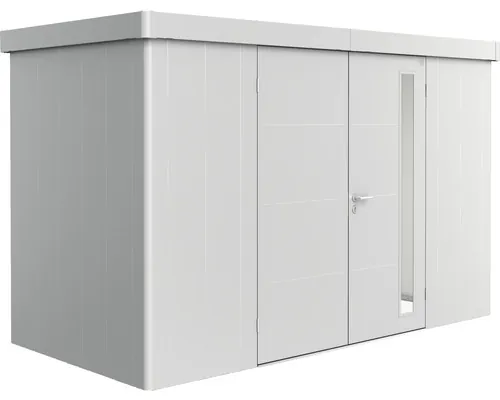 Magazie grădină Biohort Neo 1D metal ușă dublă 348x180 cm argintiu metalizat buc