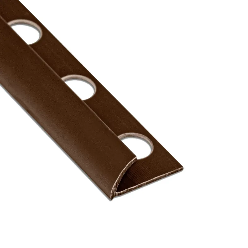 Profil PVC margine gresie si faianta uni, Brown 00085mr, maro, 8.5 mm, 2.6 m