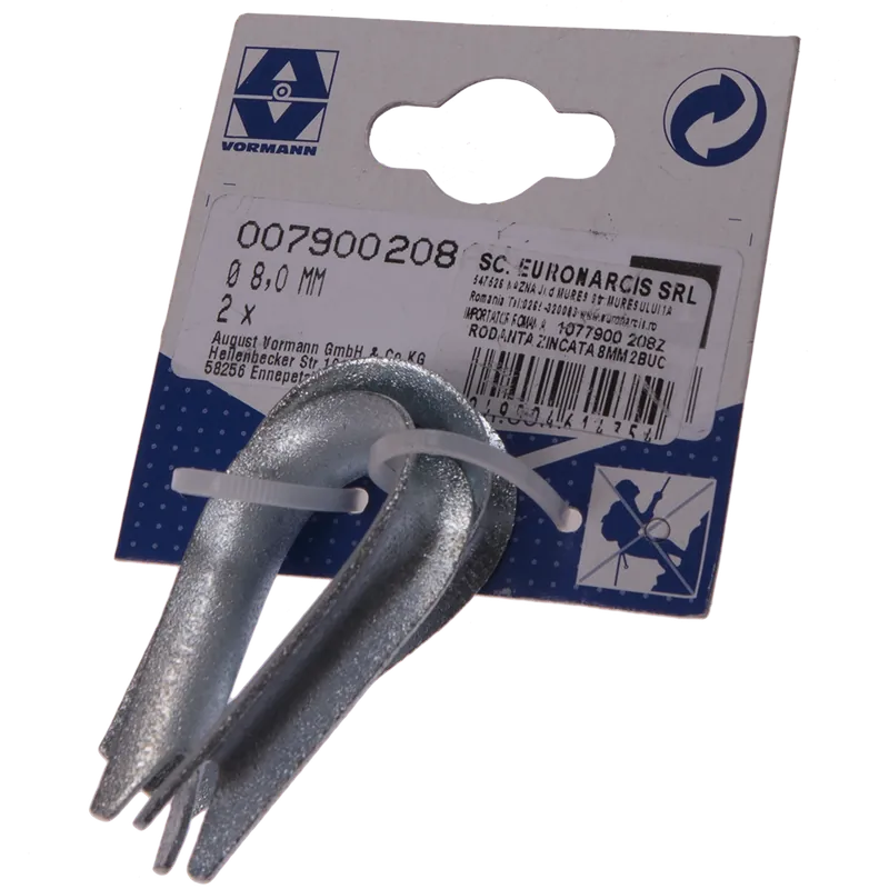 Rodanta zincata, D: 8 mm, 2 BUC
