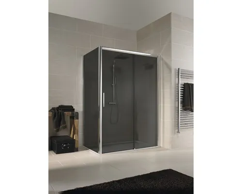 Ușă duș glisantă Schulte Kristall/Trend, 140x200 cm, sticlă securizată gri, profil crom buc