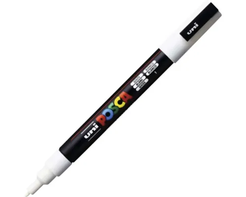 Marker universal Posca 3M alb, vârf rotund 0,9-1,3 mm buc