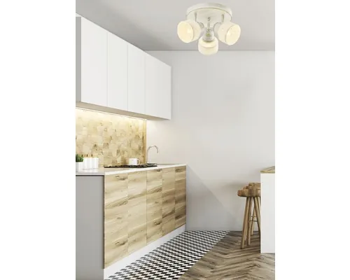 Plafonieră cu spoturi Klausen Grass E27 max. 3x40W, alb patinat buc
