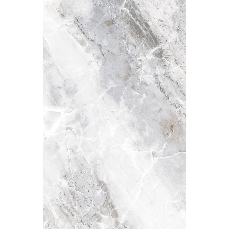 Faianta bucatarie Kai Jasper Light, gri deschis, lucios, aspect de marmura, 40 x 25 cm