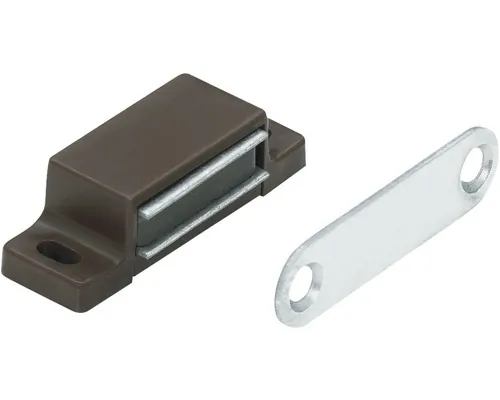 Opritor de ușă cu magnet Hettich 14x45x15 mm max. 5kg, maro, pachet 50 bucăți pac