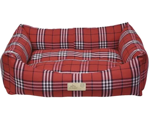 Pătuț câine 4DOG Deluxe Danish L 78x60x22 cm roșu buc