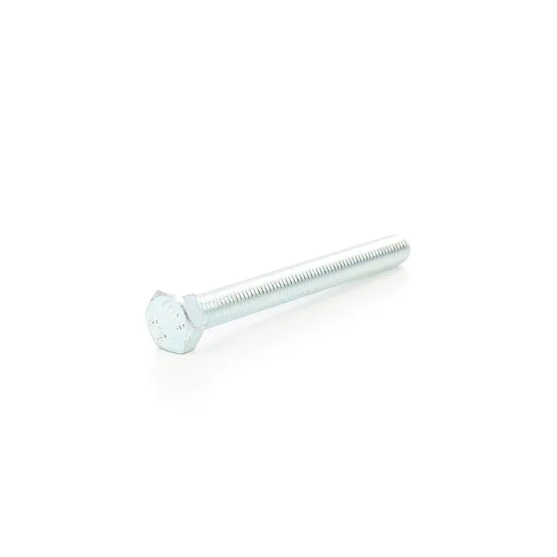 Surub cu cap hexagonal, filetat complet, otel, zincat alb, DIN933-6.8, M8 x 100 mm buc