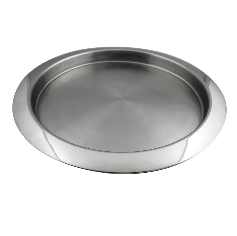 Tava rotunda pentru servire, din inox, Kasemi 1101425, gri, 30 cm buc