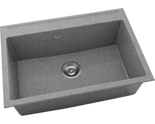 Chiuvetă bucătărie granixit 1 cuvă FAT Space Grey 231 49x70 cm gri granit buc