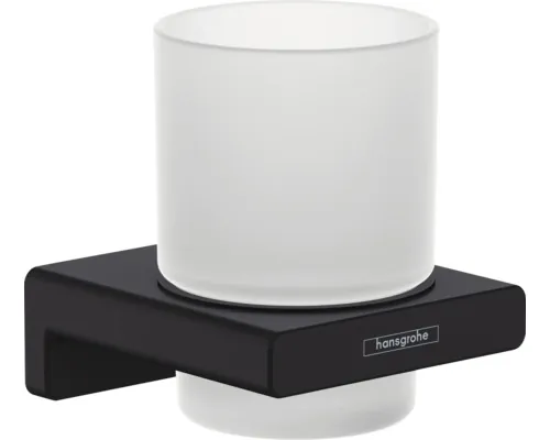 Pahar baie cu suport hansgrohe AddStoris negru mat buc