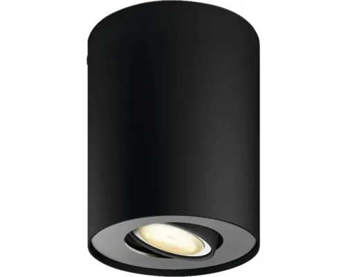Spot aplicat Phillips Hue Pillar GU10 max. 1x4,2W, bec LED inclus, negru buc