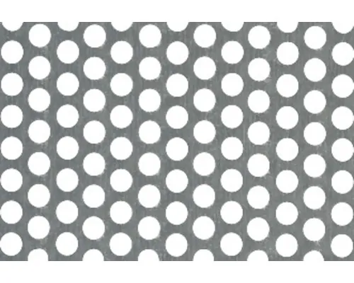 Tablă perforată aluminiu Alberts 600x1000 mm, diametru perforații Ø2mm, perforaţii rotunde buc