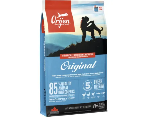 Hrană uscată pentru câini ORIJEN Original cu pui, curcan și pește fără cereale 11,4 kg buc