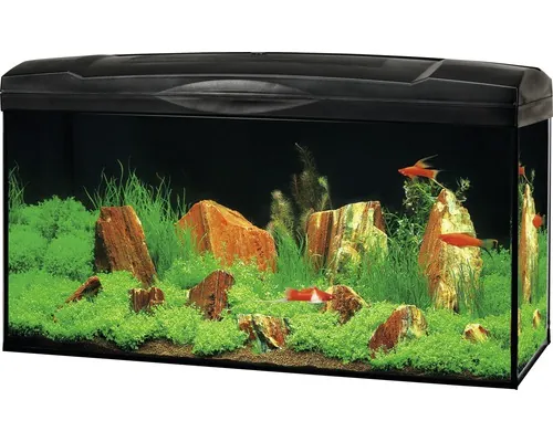 Set acvariu MARINA 60x30x30 cm 54 l cu iluminare LED, filtru interior, învelitoare, dispozitiv de încălzire negru buc