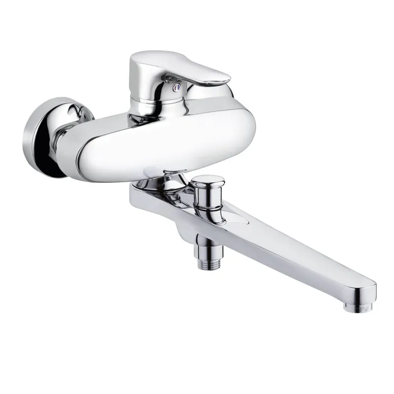 Baterie baie pentru cada / dus, Kludi Pure & Solid 324910575, montaj aplicat, monocomanda, finisaj cromat buc