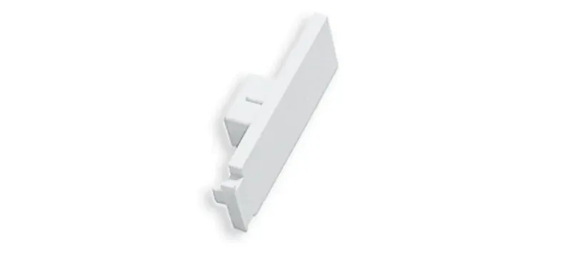 Capete GE1, 5185, pentru sina cu 1 canal, PVC, alb punga