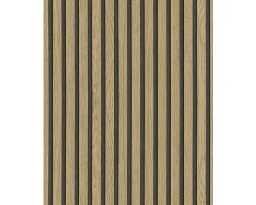Tapet vlies Marburg 33960 Botanica model riflaj lemn 3D maro 10,05x0,53 m rola