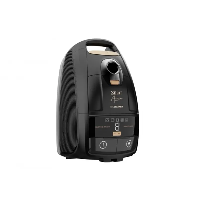 Aspirator cu sac Aurum Zilan ZLN4500, putere 2400W, capacitate 5L, telecomanda, afisaj digital, negru